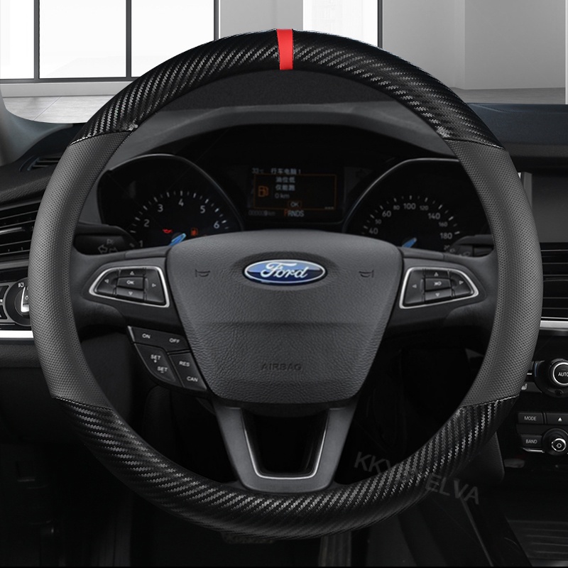 Bao Da Sợi Carbon Bọc Vô Lăng Xe Hơi 38cm Cho Toyota Vios CHR Estima Yaris Innova Camry Corolla Altis Hilux