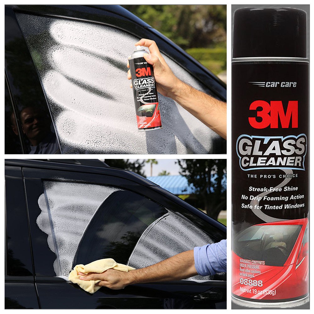 Dung dịch rửa kính ô tô, vệ sinh kính xe hơi 3M Glass Cleaner 08888