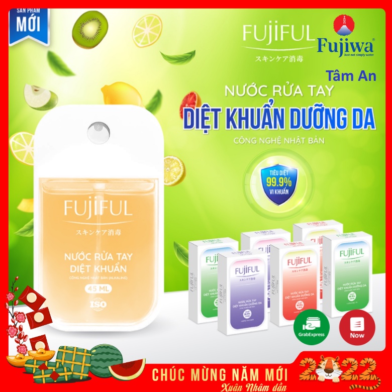 COMBO 3 CHAI NƯỚC RỬA TAY KHÔ - FUJIFUL - XỊT KHÁNG KHUẨN - KHÔNG HẠI DA TAY - MẪU MÃ SANG TRỌNG - HƯƠNG BẠC HÀ