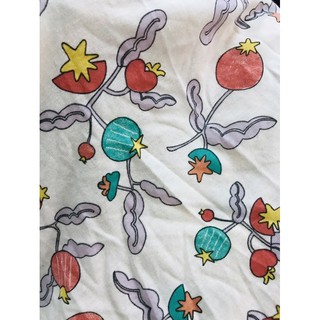 Vải thun cotton 2c Hàn hình hoa trái