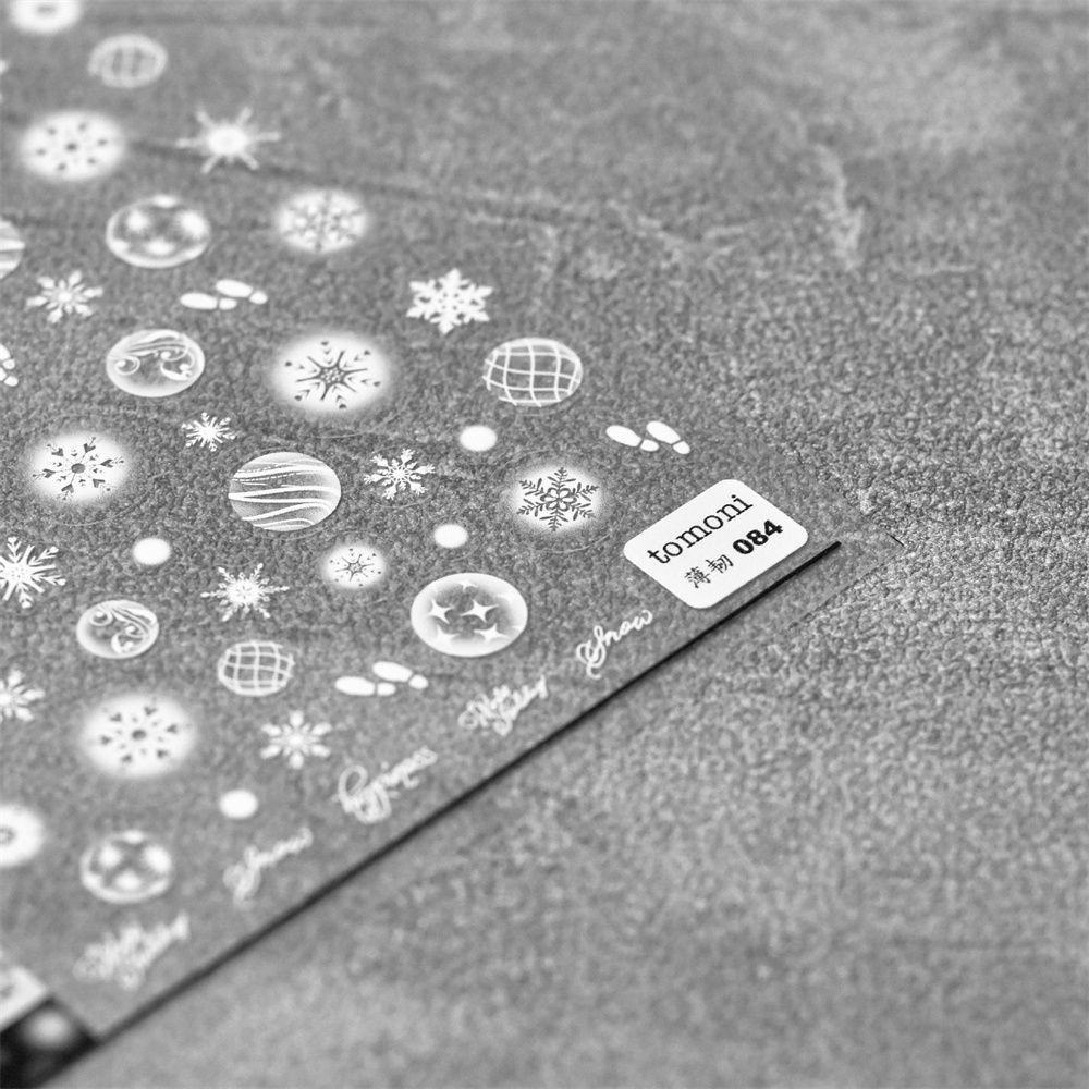 Miếng Dán Trang Trí Móng Tay Họa Tiết Bông Tuyết Giáng Sinh DIY