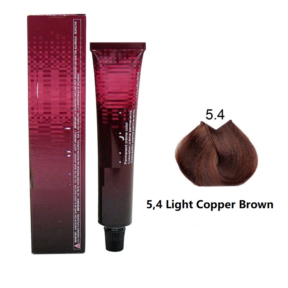 Màu Nhuộm Tóc Nâu Đồng 5/4 Ligth Copper Brown Kèm Trợ Oxy Dưỡng