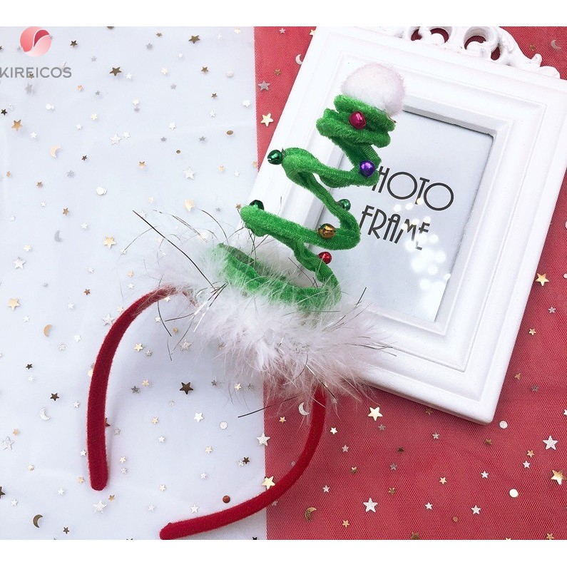 Cài Tóc Noel Nón Lò Xo Xanh Dễ Thương