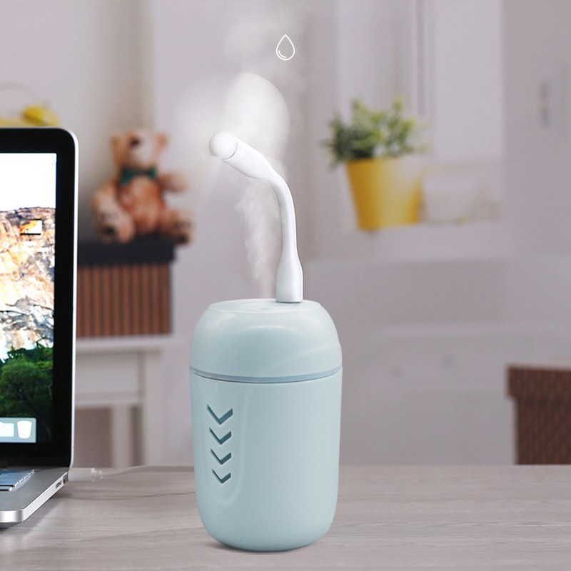 Fnelse 220ml  Máy Phun Sương Làm Ẩm Không Khí Phun Tinh Dầu Thơm Có Đèn Led Quạt Mini Thích Hợp Cho Xe Hơi