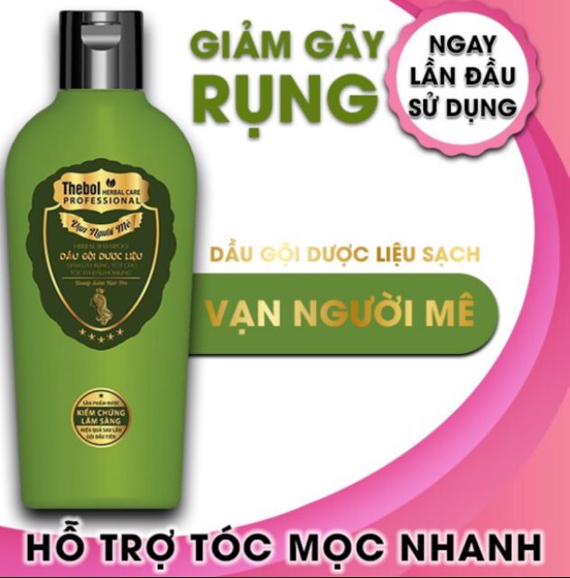 THEBOL Dầu gội dược liệu (Xanh trị rụng tóc)