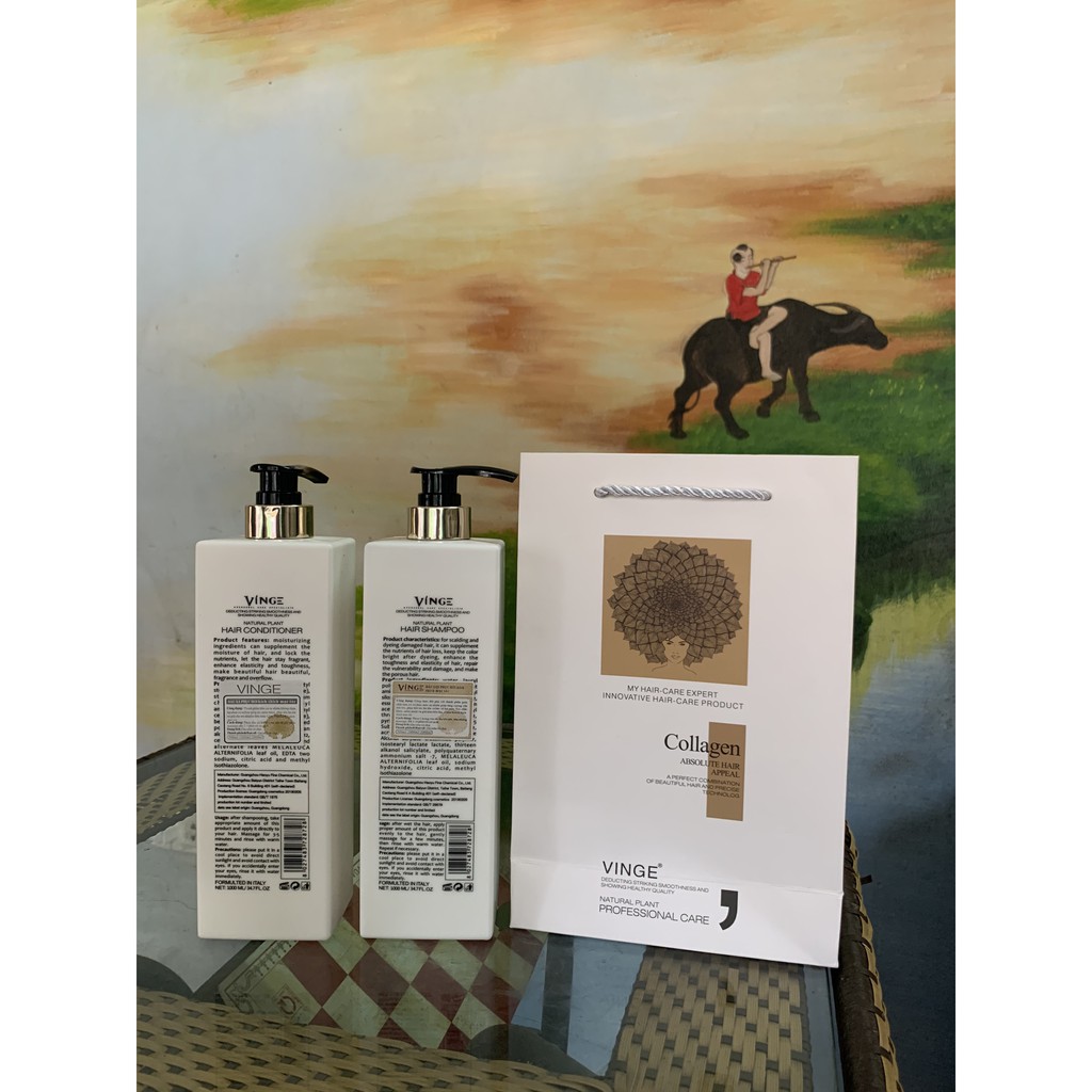 [RẺ VÔ ĐỊCH] Dầu gội Colagen Vinger phục hồi tóc hư tổn 1000*2 | BigBuy360 - bigbuy360.vn