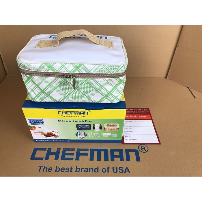 Hộp cơm hâm nóng Chefman CM 113i inox - Hàng chính hãng - Tặng kèm túi đựng hộp cơm