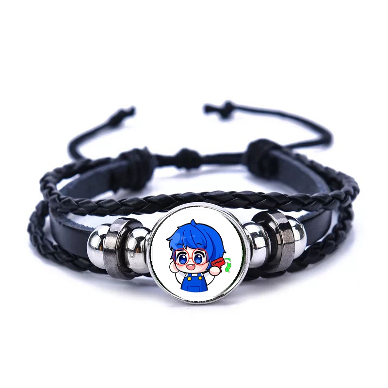 Vòng tay da lộn IN HÌNH HERO TEAM Ver Mắt Tròn Xoe chibi anime