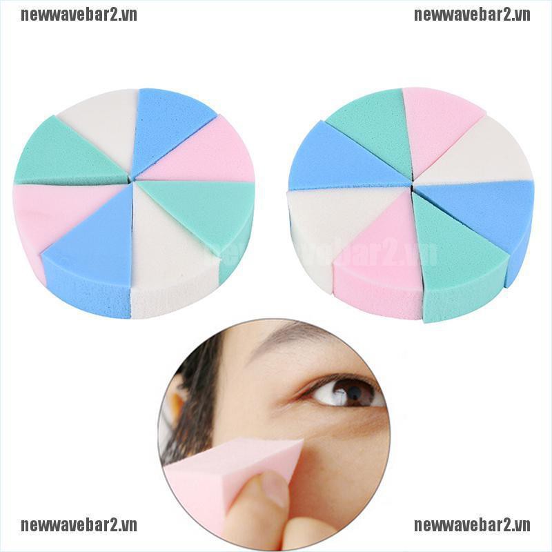 Set 8 Miếng Xốp Rửa Mặt Hình Tam Giác Mềm Mại Tiện Dụng