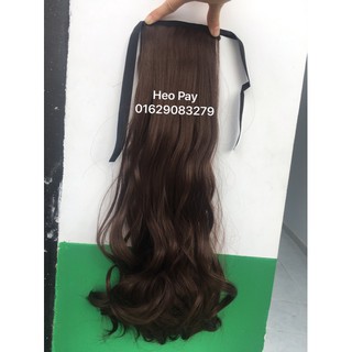 [ ẢNH THẬT ]Tóc giả cột đuôi xoăn 40cm❤️🧡- kèm ảnh thật