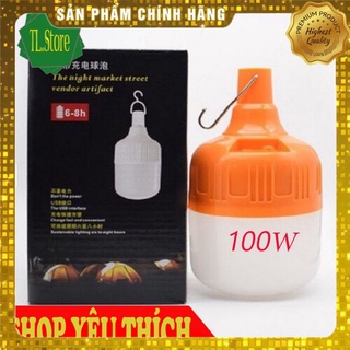 [SIÊU TIỆN LỢI] Bóng đèn tích điện 6-8h - loại 100w sạc tích điện có móc treo