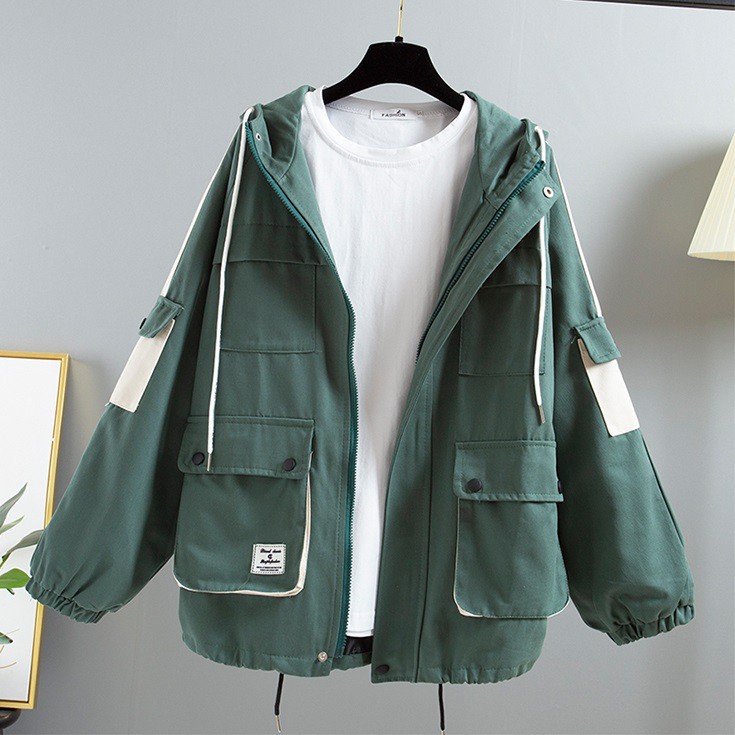 Áo khoác kaki 6 túi form rộng chống nắng có nón nam nữ ❤️ ULZZANG đi học VIVU123STORE KAK004