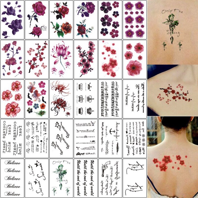 Set 30 miếng dán hình xăm