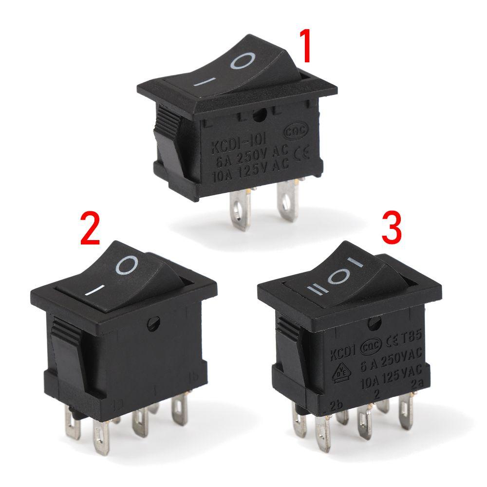 PISTA Set 5 Công Tắc Ấn 2 / 3 / 6Pin SPST Snap-in KCD1