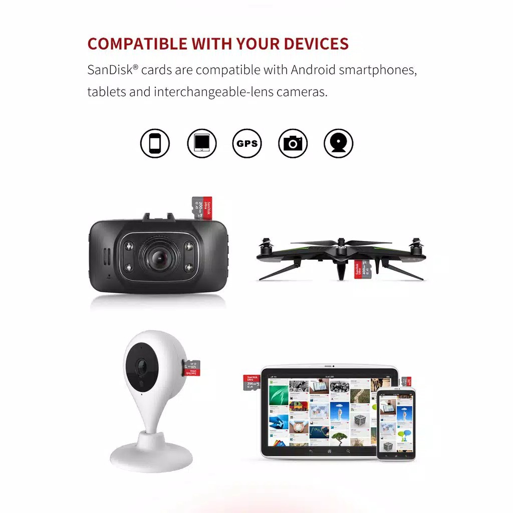 Thẻ Nhớ Sandisk 4gb Micro Sd 100mb / S Ultra + Adapter | BigBuy360 - bigbuy360.vn