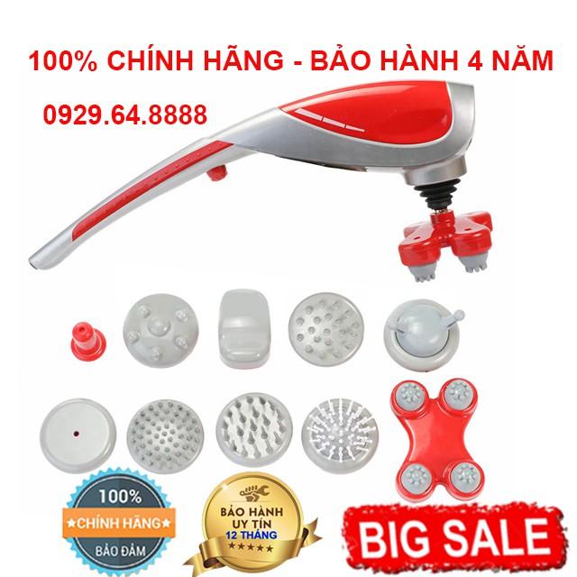 [CHÍNH HÃNG] Máy massage cầm tay hồng ngoại 10 đầu Massager-King.