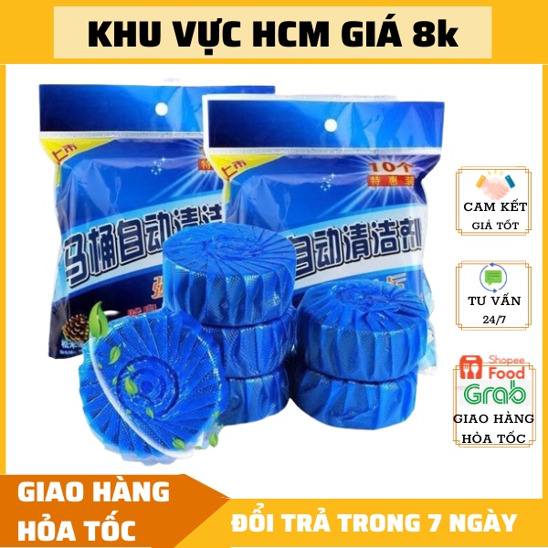 Combo 10 viên tẩy bồn cầu tẩy bồn cầu khử mùi Hàn Quốc, viên thả bồn cầu gói 10 cục