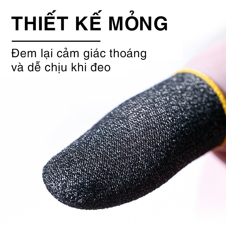 Găng tay chơi game chính hãng sợi bạc tăng độ nhạy cảm ứng chống mồ hôi