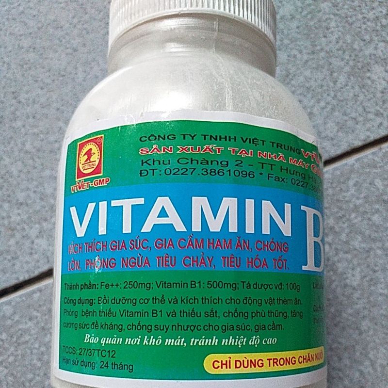 Vitamin b1 sắt , b1 fe thú y lợn gà vịt ngan chó mèo chim gà đá chọi for pet, k.ích thí.ch th.èm ă.n