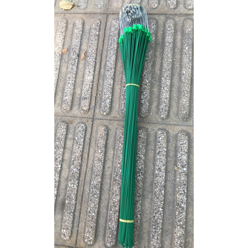 Dây móc treo chậu có bọc nhựa Xanh dài 70 cm - 10 cái