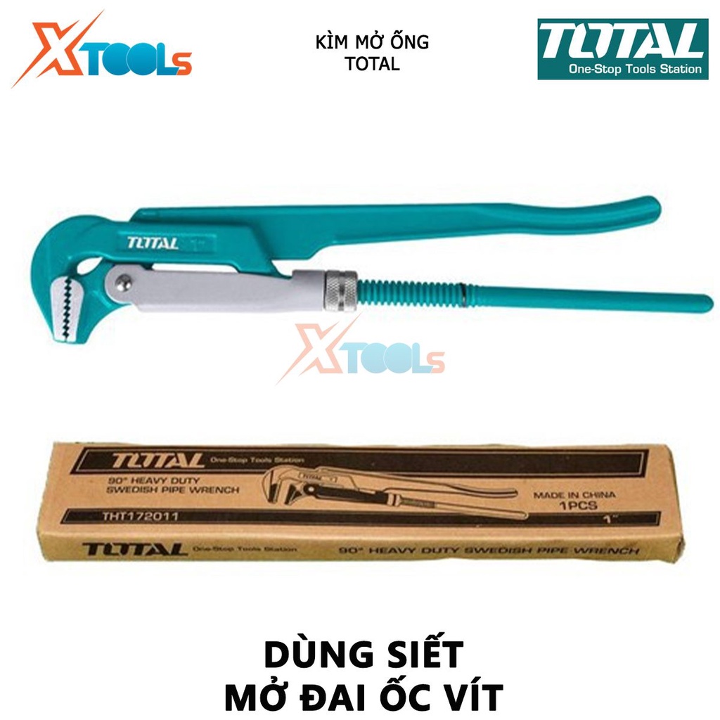 Kìm mở ống TOTAL | mỏ lết 90° quy cách 1 - 2 inch làm từ chất liệu cao cấp, không bị gỉ sét [CHÍNH THỨC] [XTOOLs]