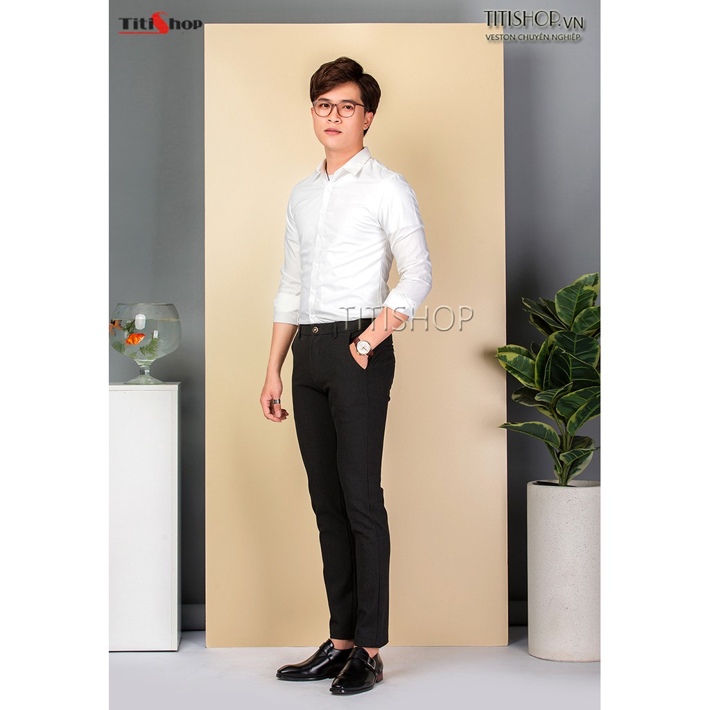 Quần tây nam Titishop QTN183 Xám đậm ( luxury )