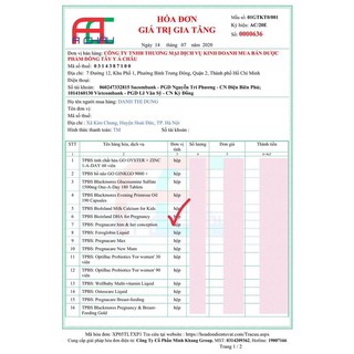 Dha bầu bioisland úc có bill
