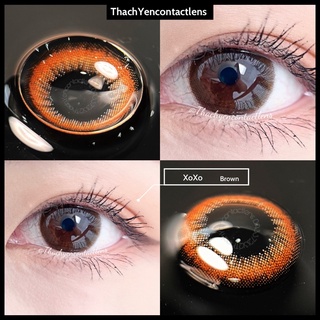 Lens Mắt Xoxo Nâu Tự Nhiên giãn nhỏ - 0-10 độ kính áp tròng