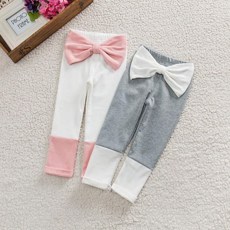 Quần legging phối nơ dễ thương dành cho bé gái