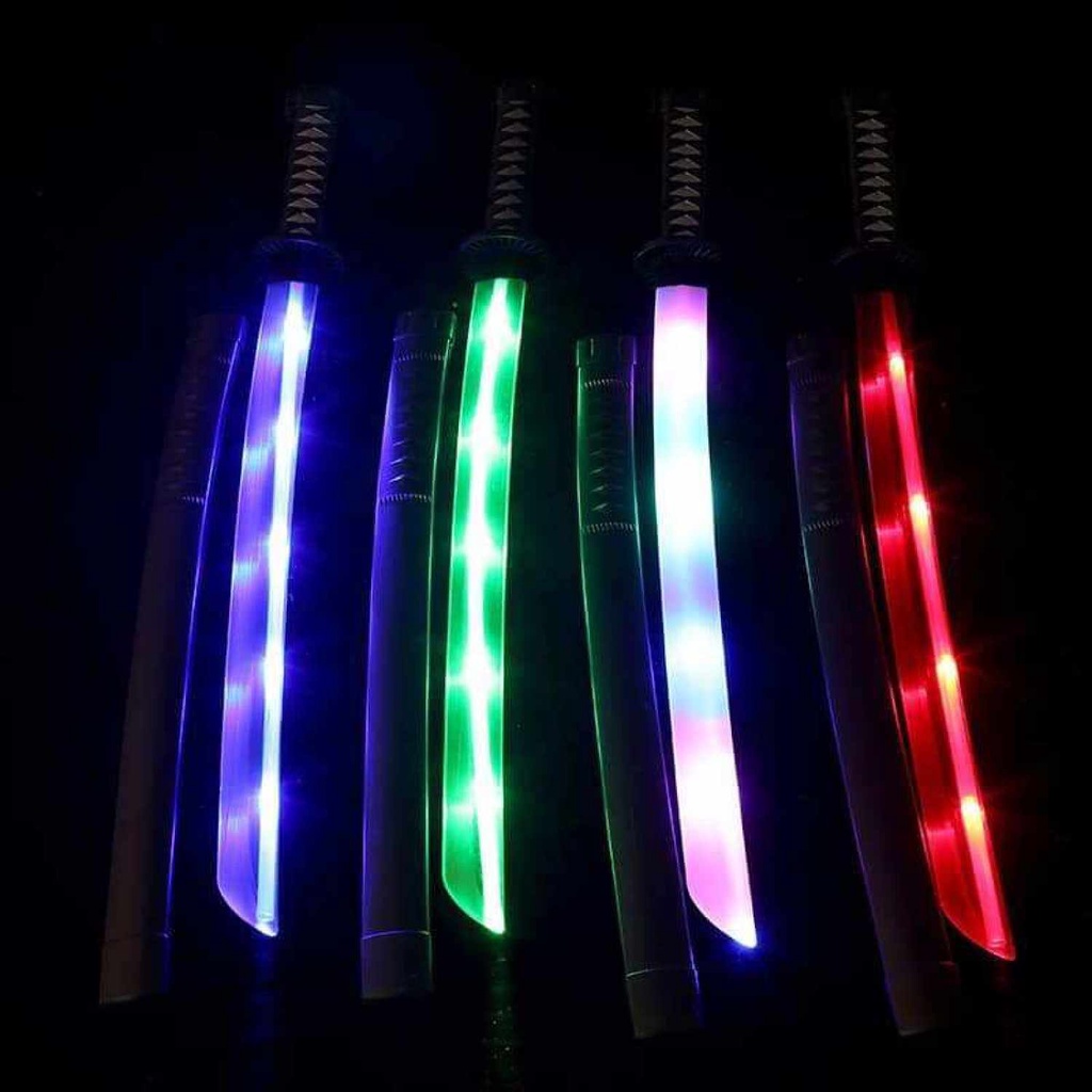 Đồ chơi kiếm katana phát sáng kiếm phát sáng led có vỏ kiếm ánh sáng có đèn và âm thanh