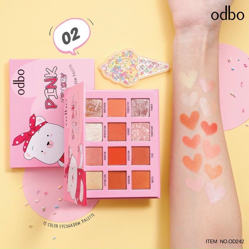 Bảng phấn mắt 12 Ô ODBO PINK