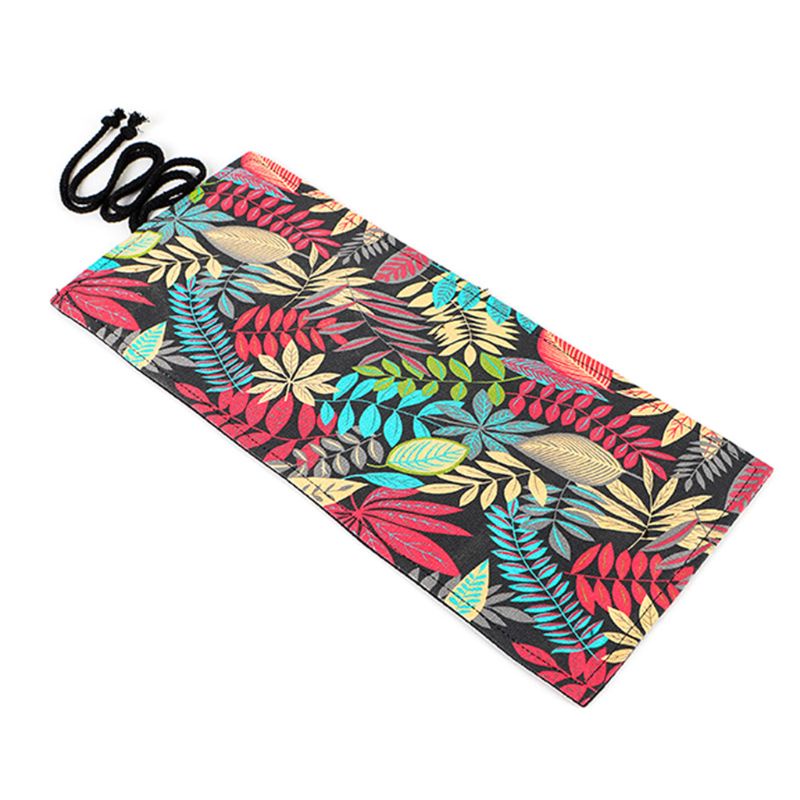 Túi Đựng Bút 12 24 36 48 72 Lỗ Bằng Vải Canvas Hình Lá Cây