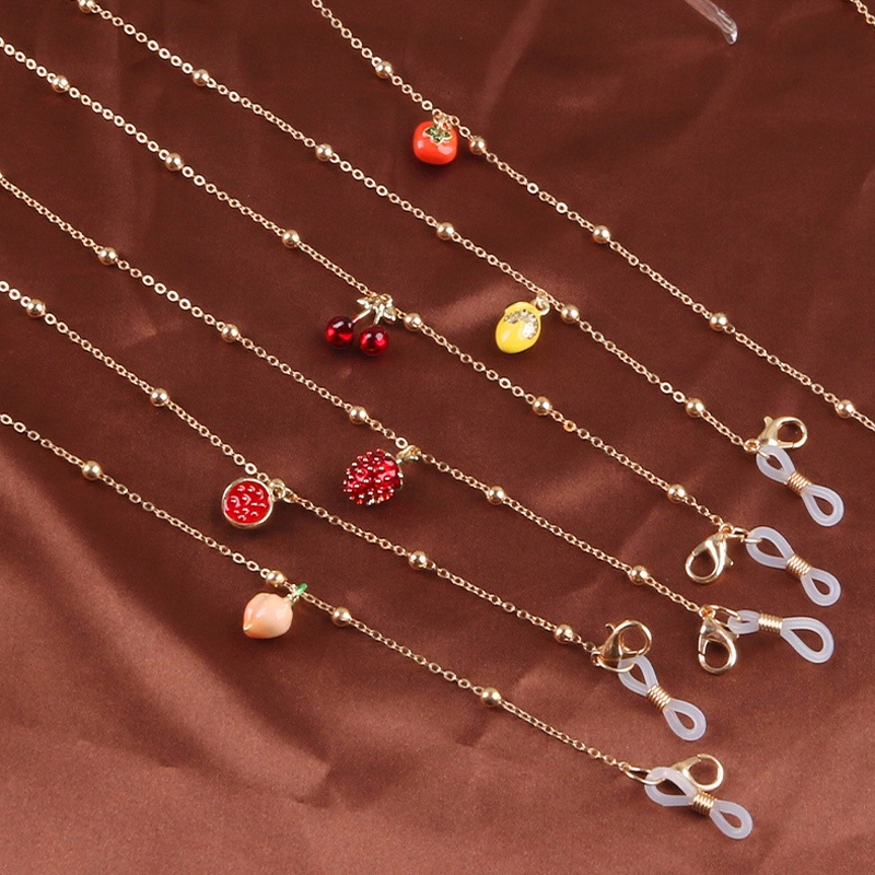 Dây đeo mắt kính hình trái cây bằng kim loại thời trang thanh lịch