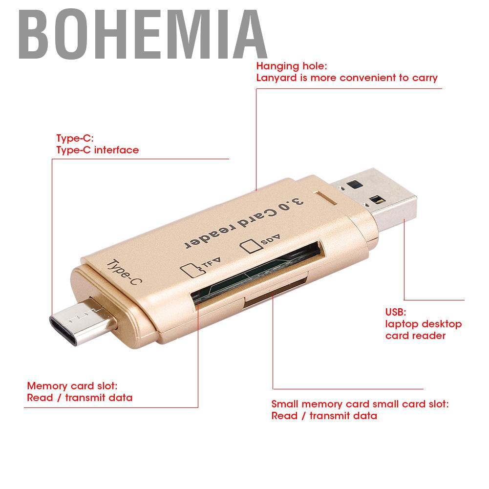 Đầu Đọc Thẻ Nhớ Usb 3.0 Tốc Độ Cao Phong Cách Bohemia