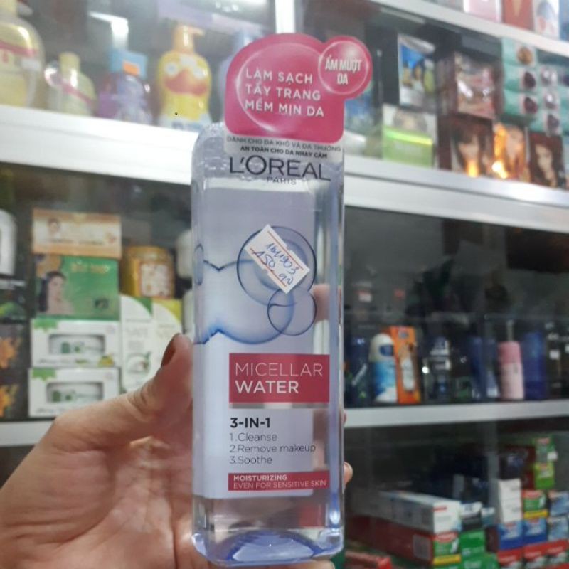 Nước Tẩy Trang L'Oréal Dưỡng Ẩm Cho Da Thường, Khô 400ml
