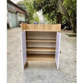 Tủ giày gỗ cánh trắng 3 ngăn