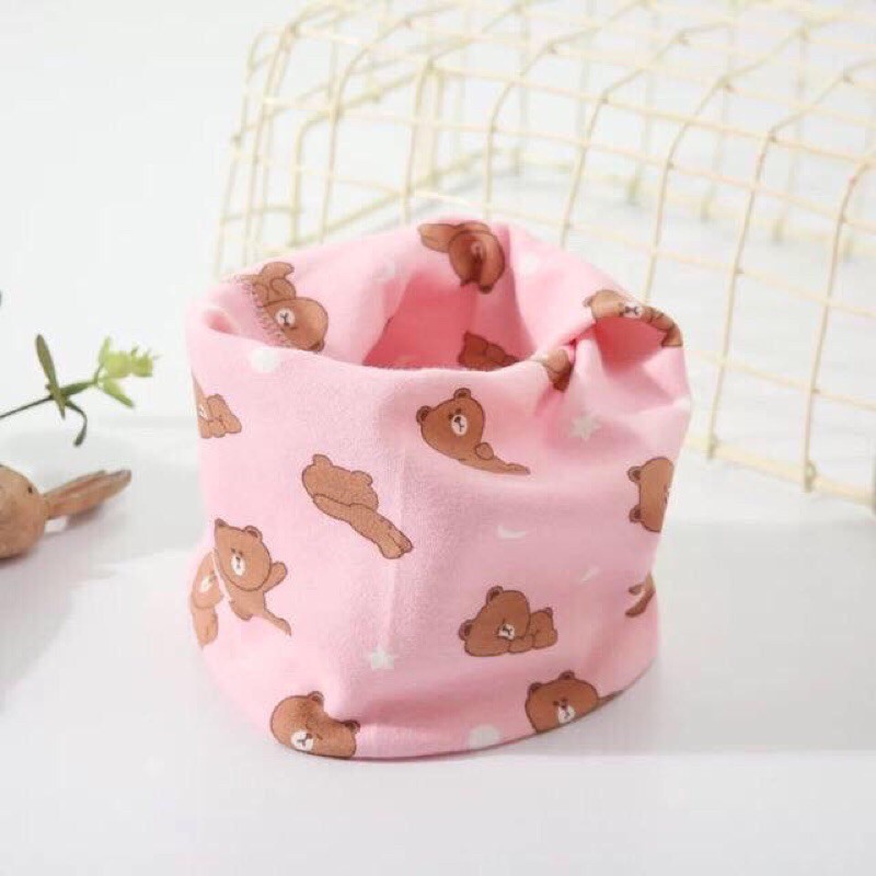 Khăn ống cotton đa năng khăn ống nỉ ấm khăn quàng cổ khăn ống cotton hoặc nỉ dày ấm cho bé