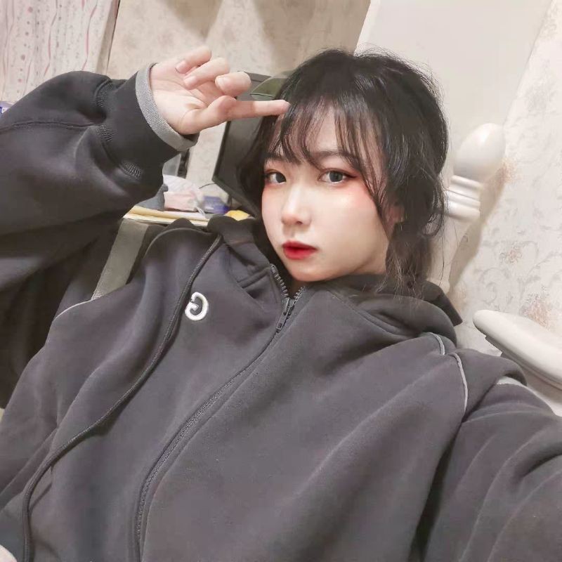 (sẵn lông chuột L) áo khoác lót nỉ bông Ulzzang dày dặn kèm hình thật | BigBuy360 - bigbuy360.vn