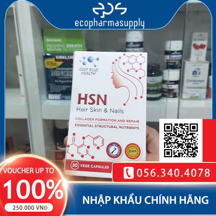 Viên uống HSN Deep Blue Health dưỡng ẩm sáng da dưỡng tóc móng