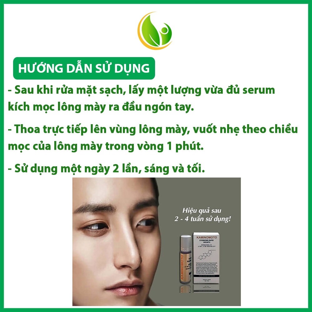 Serum kích thích mọc lông mày Kaminomoto Nhật Bản 10ml, thuốc mọc lông mày Kaminomoto cho nam nữ