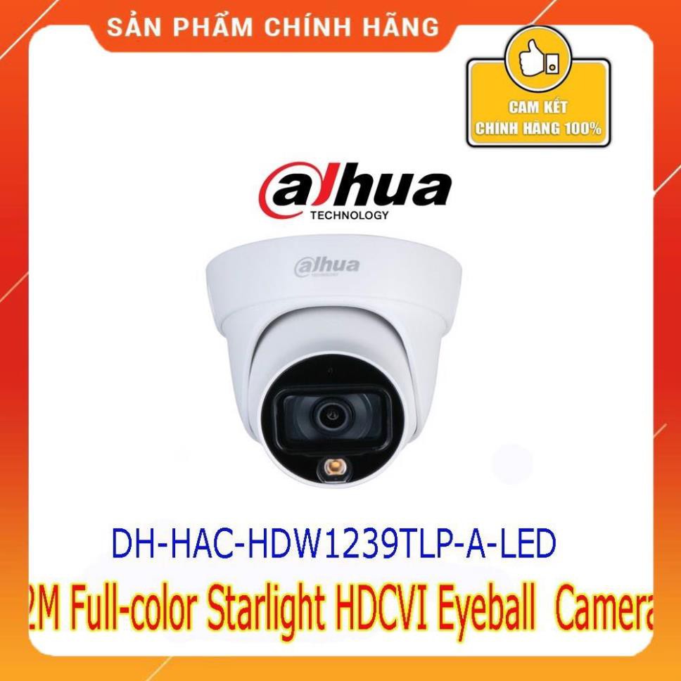 Camera Dahua HDW 1239TLP A LED 2MP Full Color Có MIC- Camera Dahua Chính Hãng BẢO HÀNH 24 TH