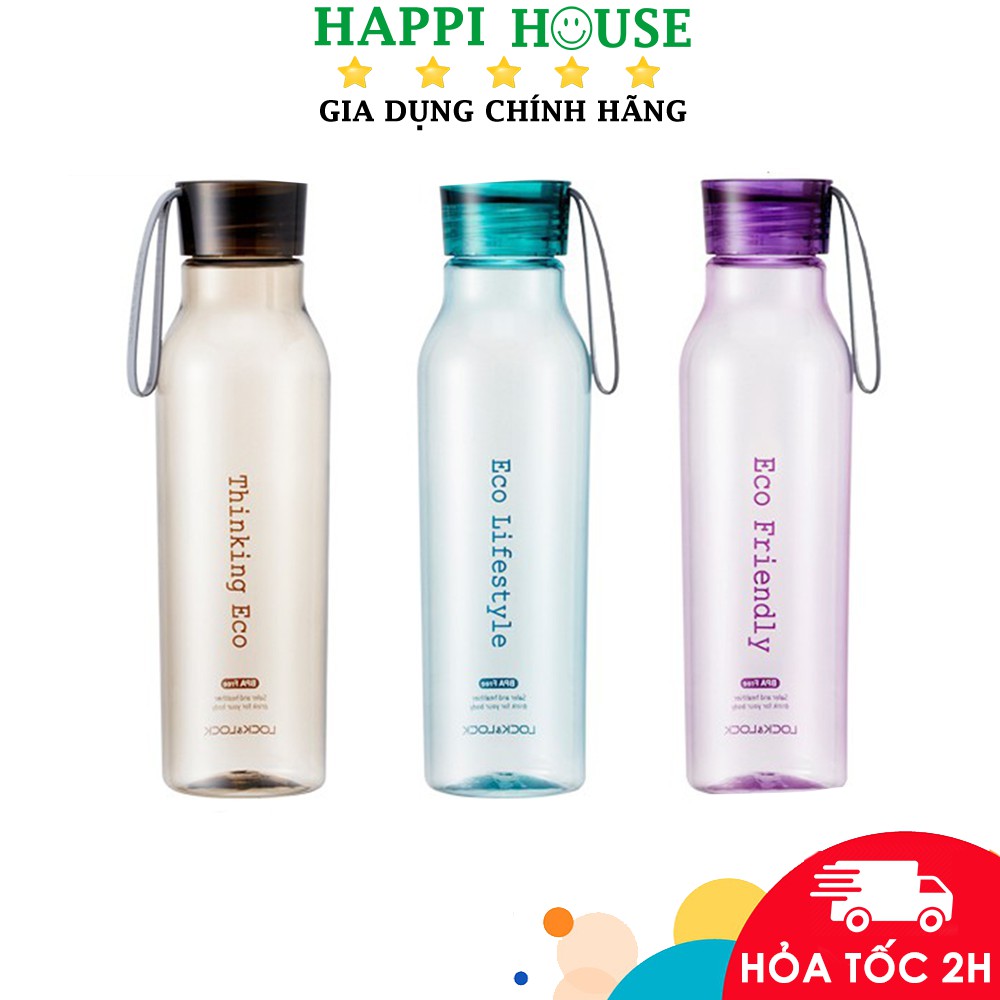 Bình nước nhựa Tritan Lock&Lock Eco Bottle ABF644(550ml), ABF664 (750ml) - Hàng chính hãng - Happi House
