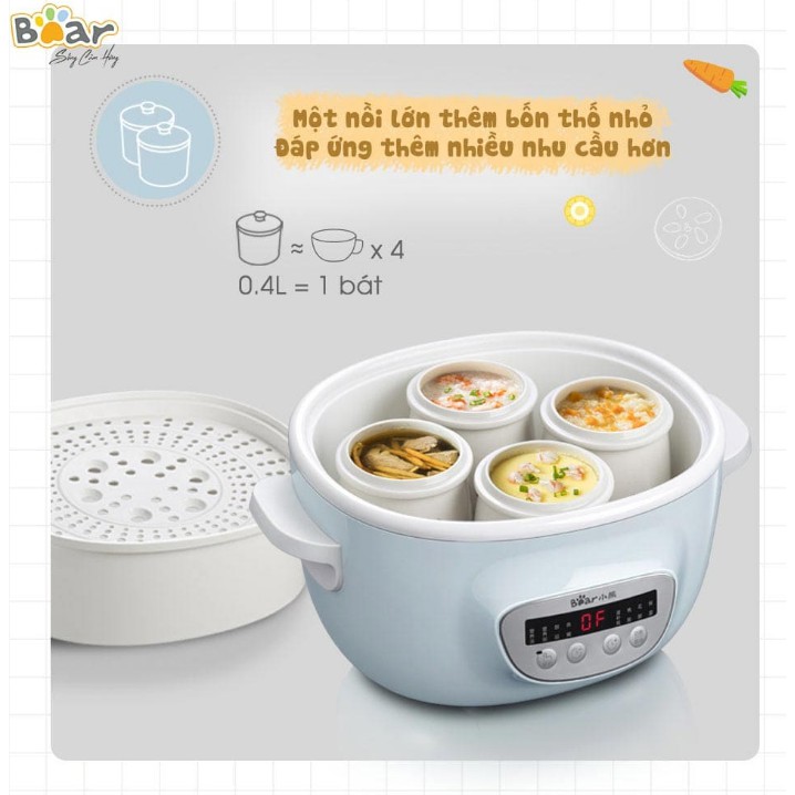 [BẢO HÀNH ] Nồi Nấu Chậm Bear DDZ-C25E1