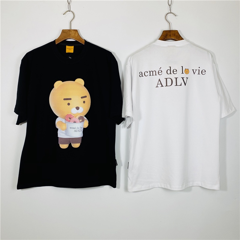 ADLV Áo Thun Tay Ngắn In Hình Bánh Donut Thời Trang Unisex