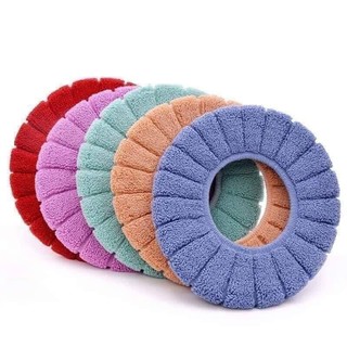 Miếng lót bồn cầu nỉ bông chống lạnh tròn