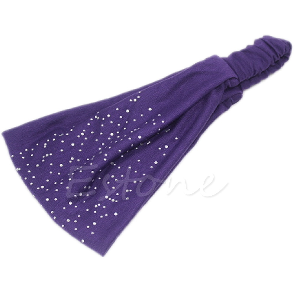 Khăn Turban Mềm Mại Đính Đá Thời Trang Cho Nữ