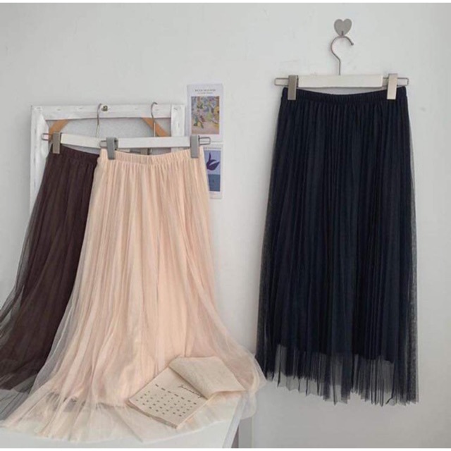 Chân váy midi xếp ly dáng dài siêu xinh D01 | BigBuy360 - bigbuy360.vn