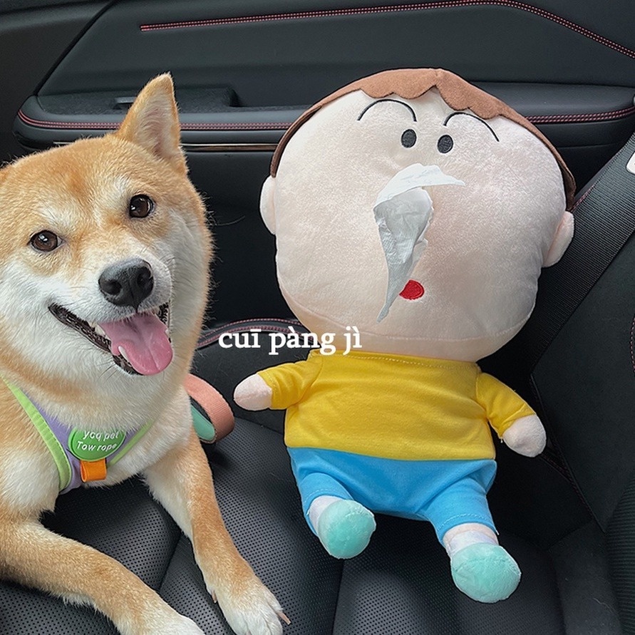 🇻🇳Giao hàng 24H🇻🇳35CM Hộp Đựng Khăn Giấy Hình Cậu Bé Bút Chì Đáng Yêu  Shin-Chan Nhồi Bông Đáng Yêu  dụng cho xe hơi