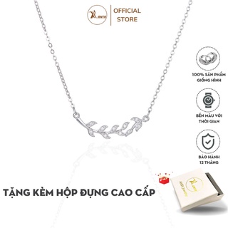 Dây Chuyền dáng ngắn mặt hình cành cây ô liu đính đá ANTA Jewelry - ATJ7016