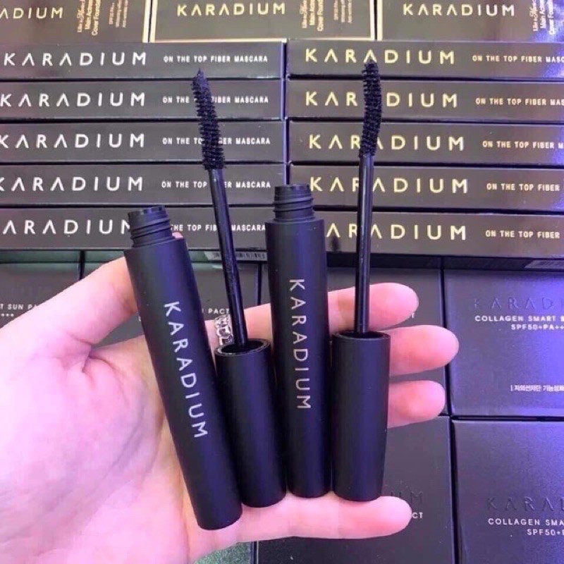 ( CHÍNH HÃNG ) Chuốt Mi Karadium On The Top Fiber Mascara Cong Và Dày Mi 10ml